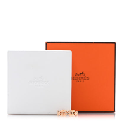 Hermes 18K Rose Gold PM Chaine d'Ancre Enchainee Ring 58 8.5 5 of 5