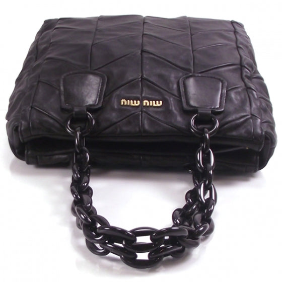 Leather Patchwork Harlequin Black