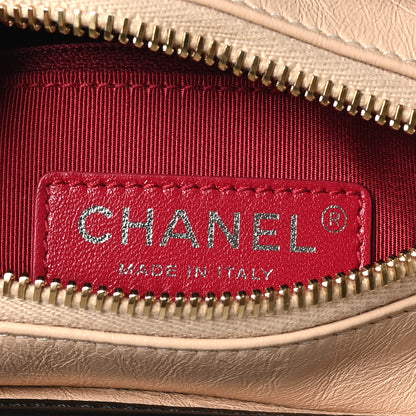 Chanel Aged Calfskin Quilted Small Gabrielle Hobo Beige Black 6 of 10