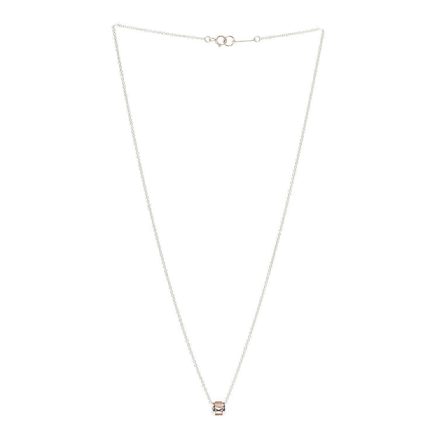 Tiffany 18K Rose Gold Atlas Open Pendant Necklace 3 of 6