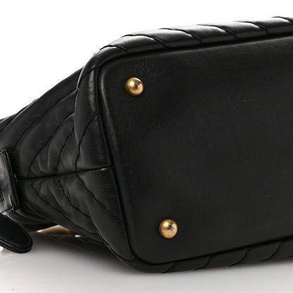 Chanel Calfskin Chevron Quilted Surpique Tote Black 9 of 10