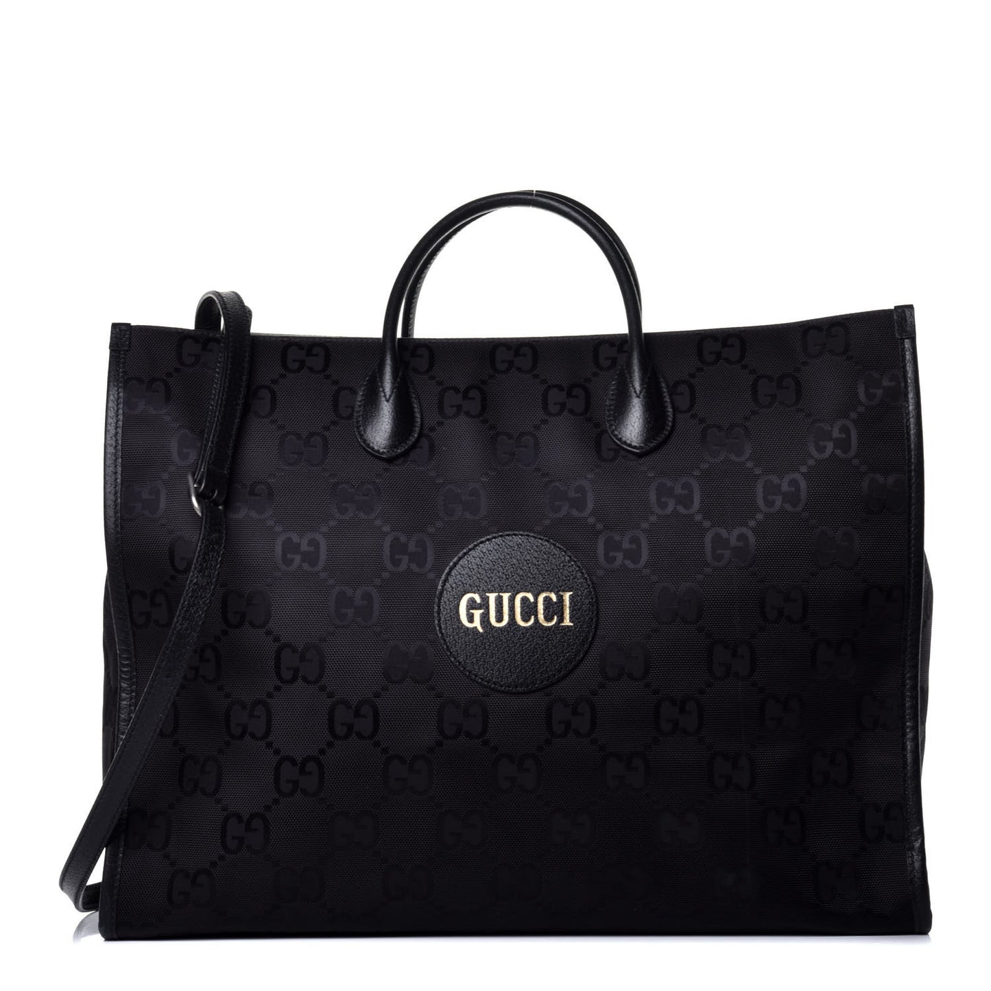 Econyl Nylon Monogram Large Off The Grid Tote Bag Black