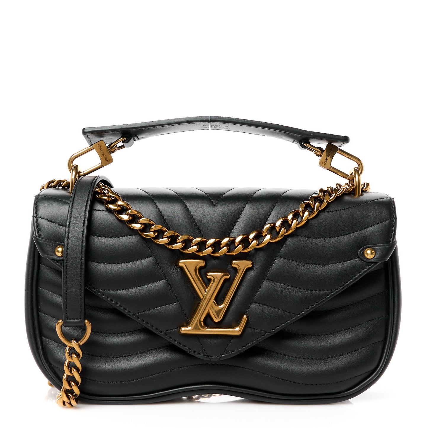 Calfskin New Wave Chain PM Black