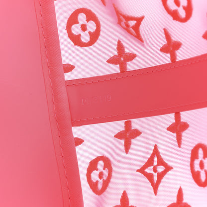 Louis Vuitton Monogram Fluo See Through Keepall Bandouliere 50 Rose 6 of 9
