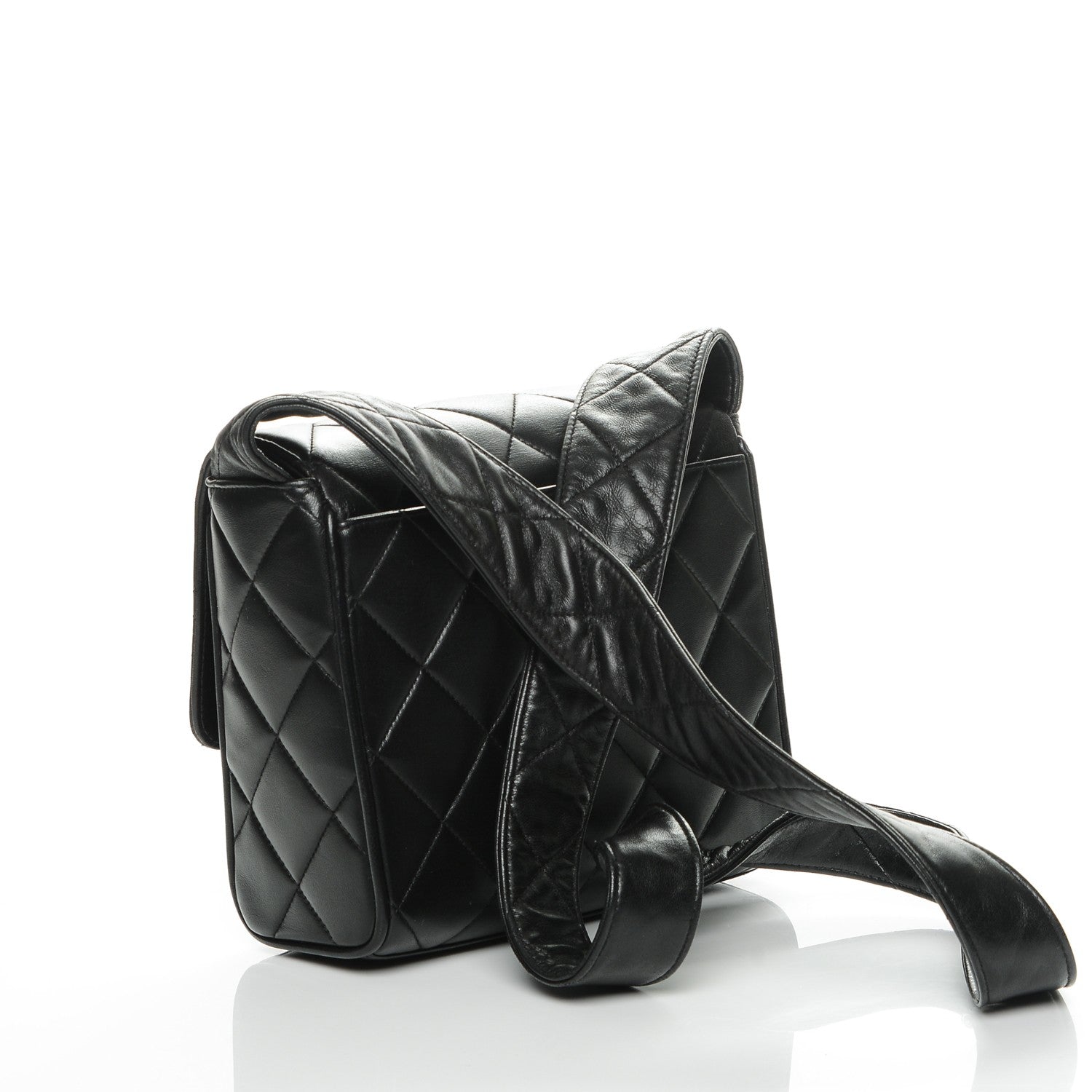 Chanel Lambskin Quilted CC Flap Shoulder Bag Black 3 of 8