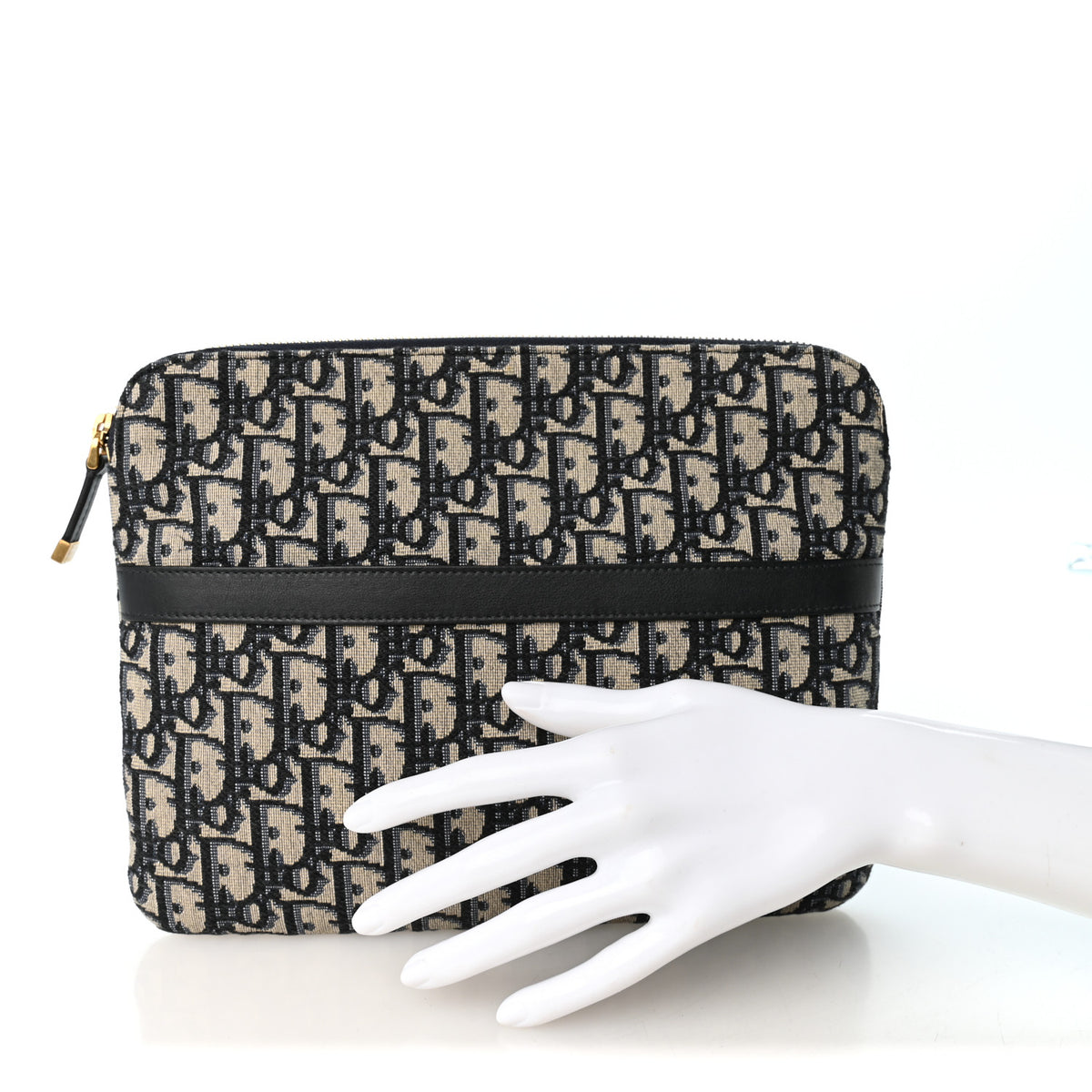 Oblique Pouch Clutch Blue
