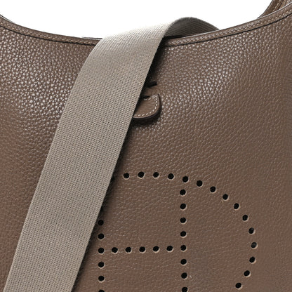 Hermes Taurillon Clemence Evelyne II PM Etoupe 8 of 10