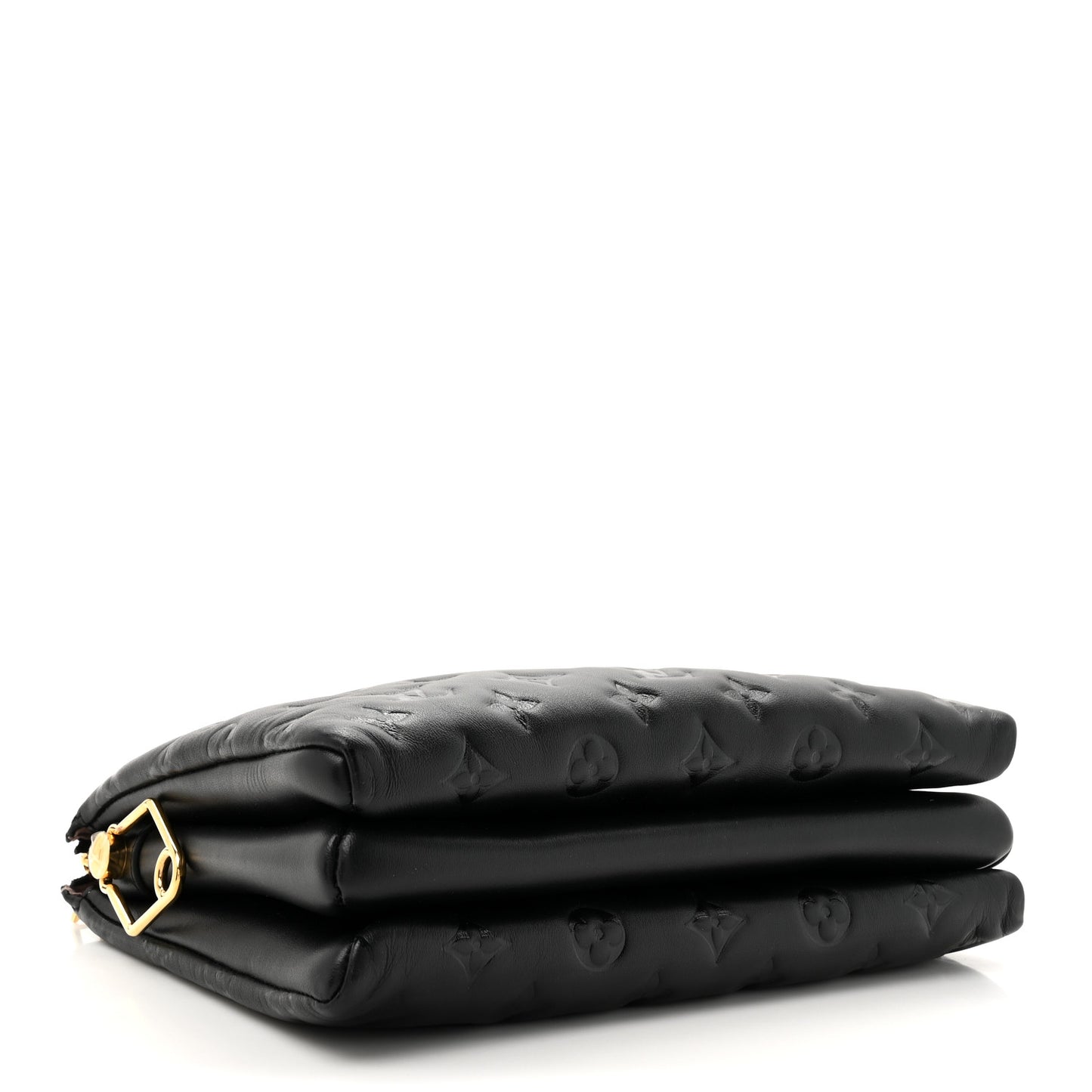 Lambskin Embossed Monogram Coussin PM Black