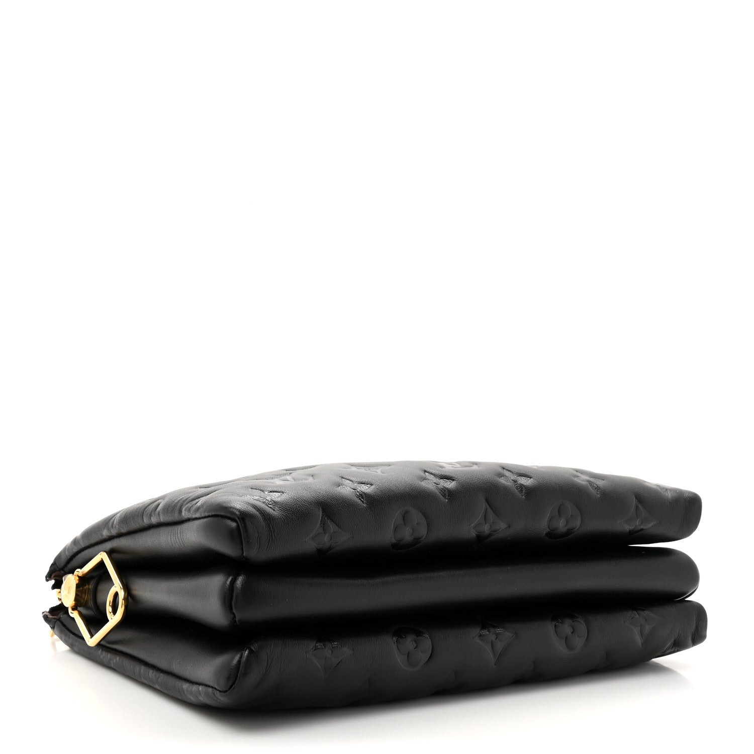 Louis Vuitton Lambskin Embossed Monogram Coussin PM Black 7 of 19