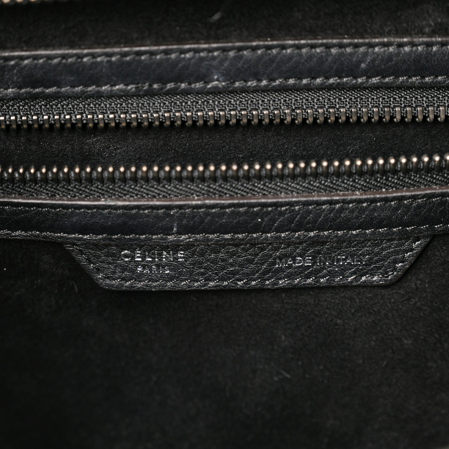 Celine Drummed Calfskin Mini Luggage Black 6 of 9