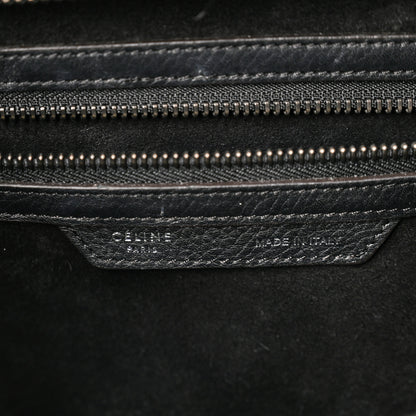 Celine Drummed Calfskin Mini Luggage Black 6 of 9