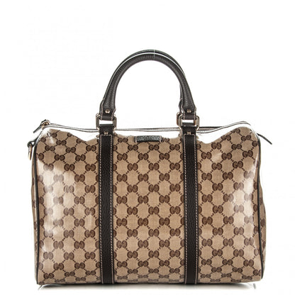 Gucci Crystal Monogram Medium Joy Boston Dark Brown 1 of 7