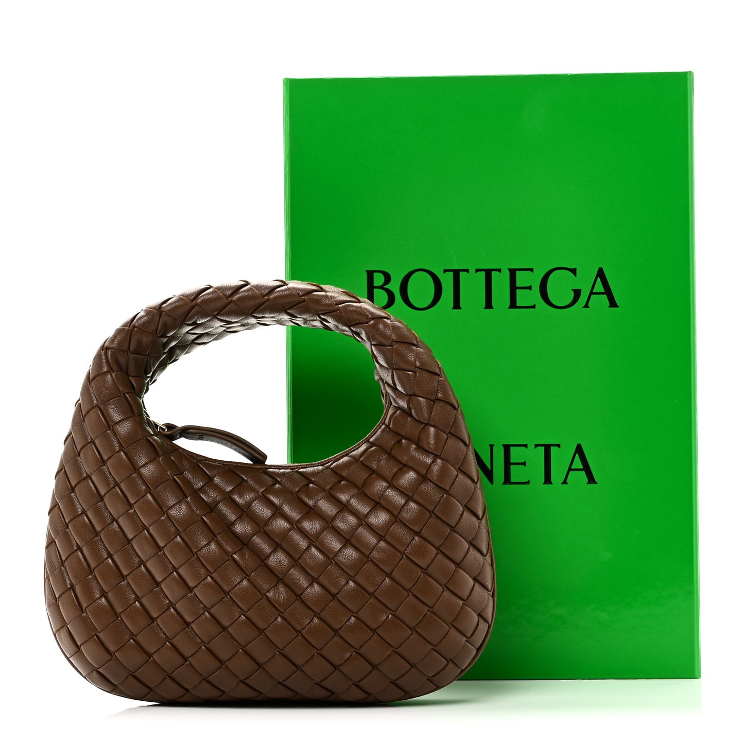 Nappa Intrecciato Baby Veneta Hobo Nocciola