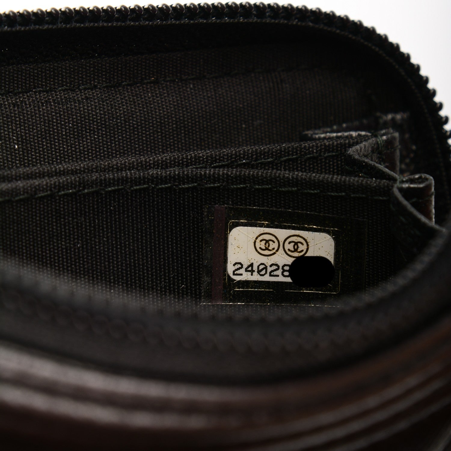 Chanel Caviar Quilted Boy Zip Around Coin Purse Wallet So Black 7 of 7