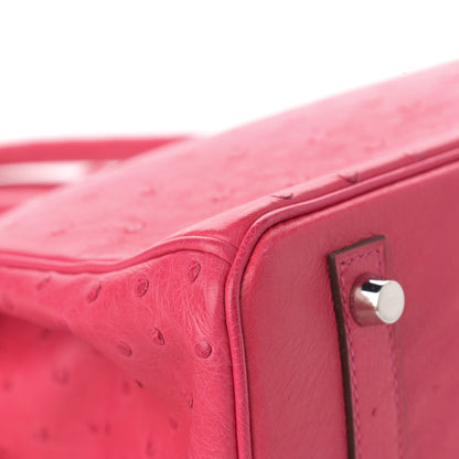 Hermes Ostrich Birkin 30 Rose Tyrien 11 of 17