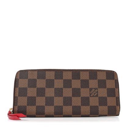 Louis Vuitton Damier Ebene Clemence Wallet Cherry 1 of 7