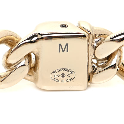 Chanel Metal CC Chain Link Choker Necklace M Gold 4 of 4