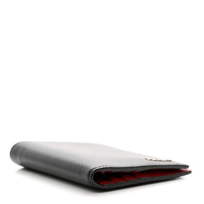 Prada Saffiano Bi-Fold Wallet Black Fuoco 4 of 8