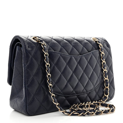 Chanel Caviar Quilted Medium Double Flap Navy 3 of 12