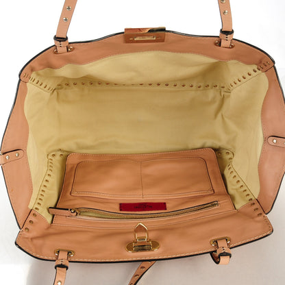 Valentino Garavani Vitello Medium Rockstud Tote Soft Noisette 5 of 8