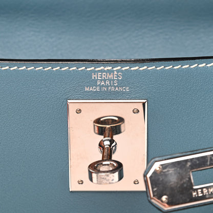 Hermes Swift Kelly Retourne 28 Blue Jean 5 of 14