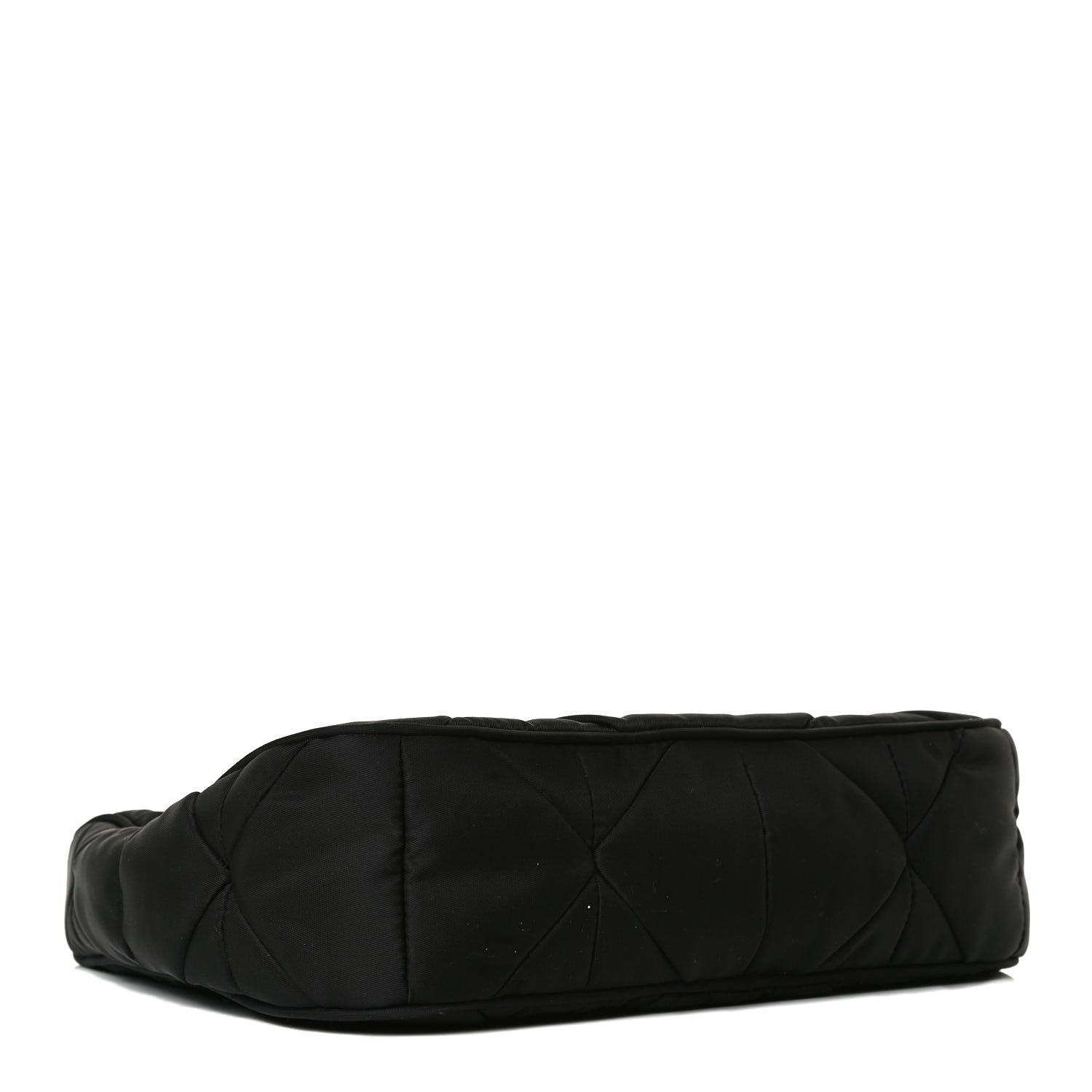 Prada Re-Nylon Triangle Padded Patchwork Shoulder Bag Black 5 of 12