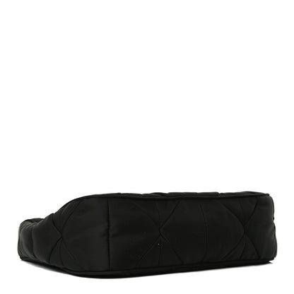 Prada Re-Nylon Triangle Padded Patchwork Shoulder Bag Black 5 of 12