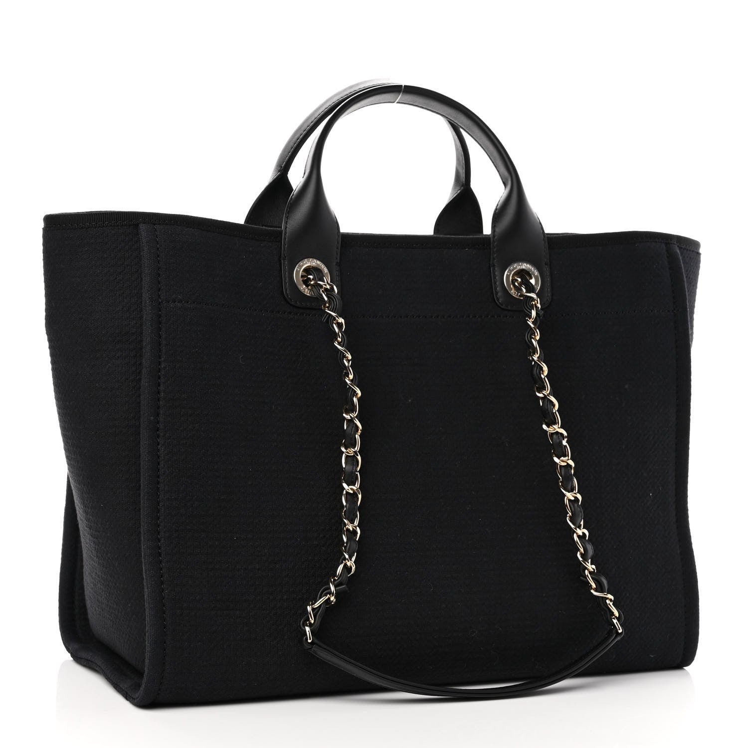 Chanel Mixed Fibers Medium Deauville Tote Black 4 of 11