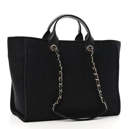 Chanel Mixed Fibers Medium Deauville Tote Black 4 of 11