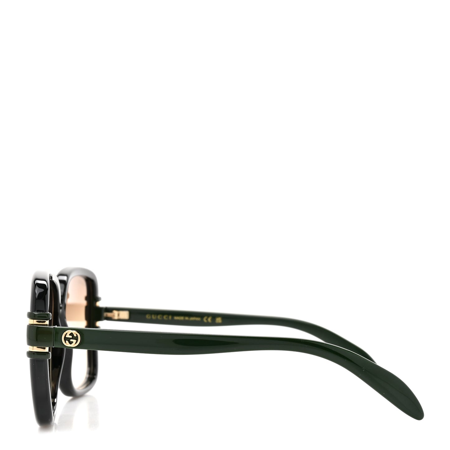 Acetate Interlocking G Square Sunglasses GG1066S Black Green