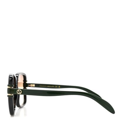Gucci Acetate Interlocking G Square Sunglasses GG1066S Black Green 3 of 8