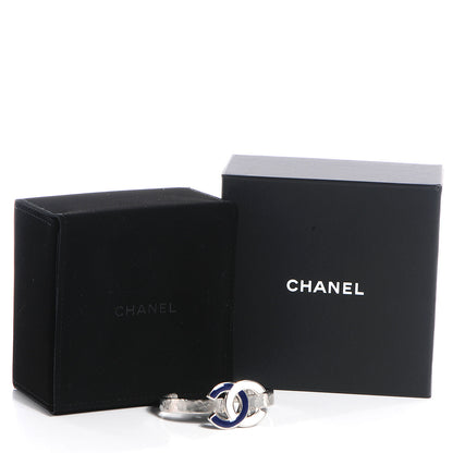 Chanel Enamel CC Bracelet Blue White 6 of 6