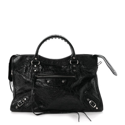 Balenciaga Agneau Arena Silver Hardware Medium Le City Black 1 of 10