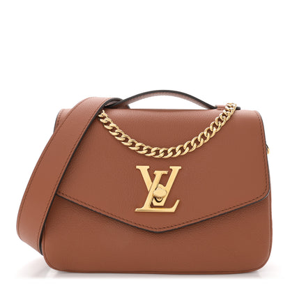 Louis Vuitton Grained Calfskin Lockme Oxford Cognac 1 of 11