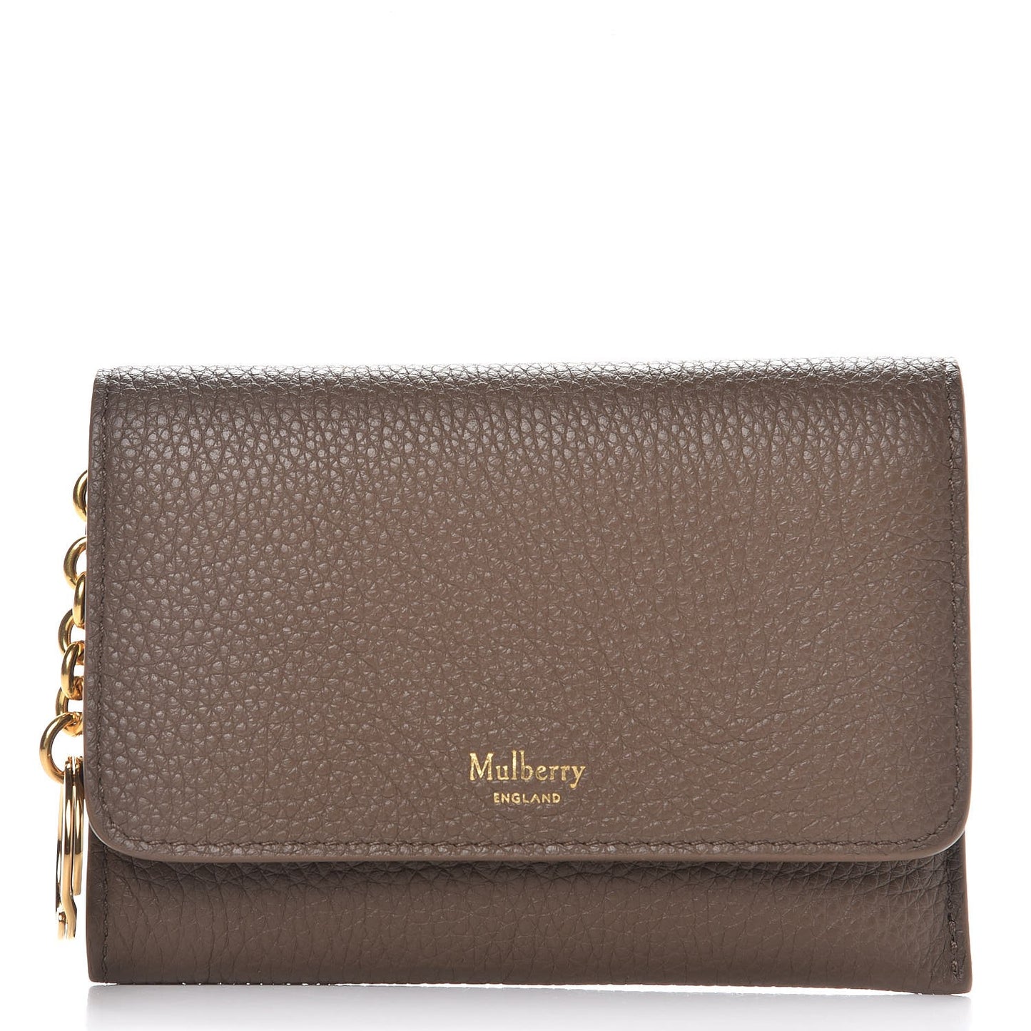 Small Classic Grain Continental Key Coin Pouch Clay