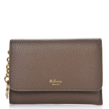 Mulberry Small Classic Grain Continental Key Coin Pouch Clay 1 of 8