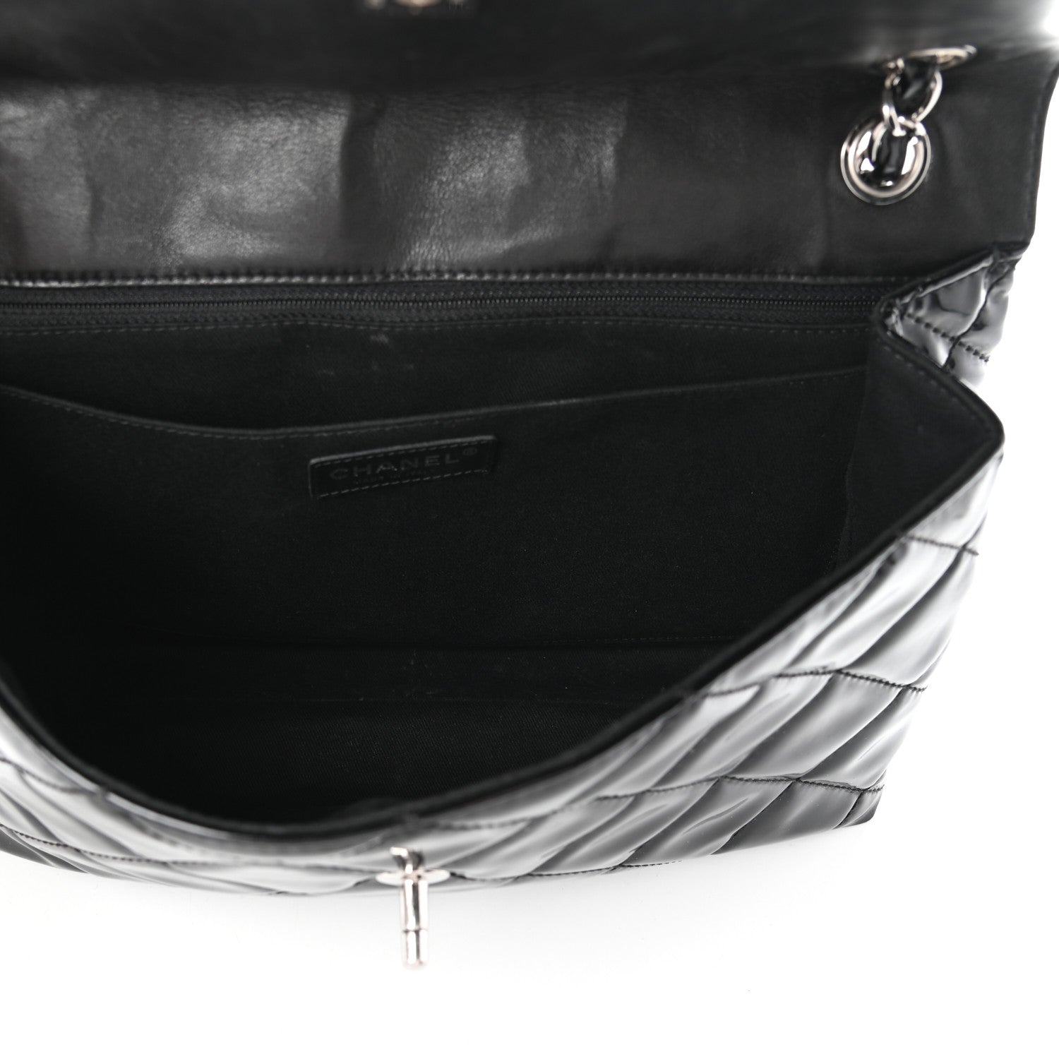 Chanel Vinyl Quilted In The Business Flap Bag Black 5 of 10