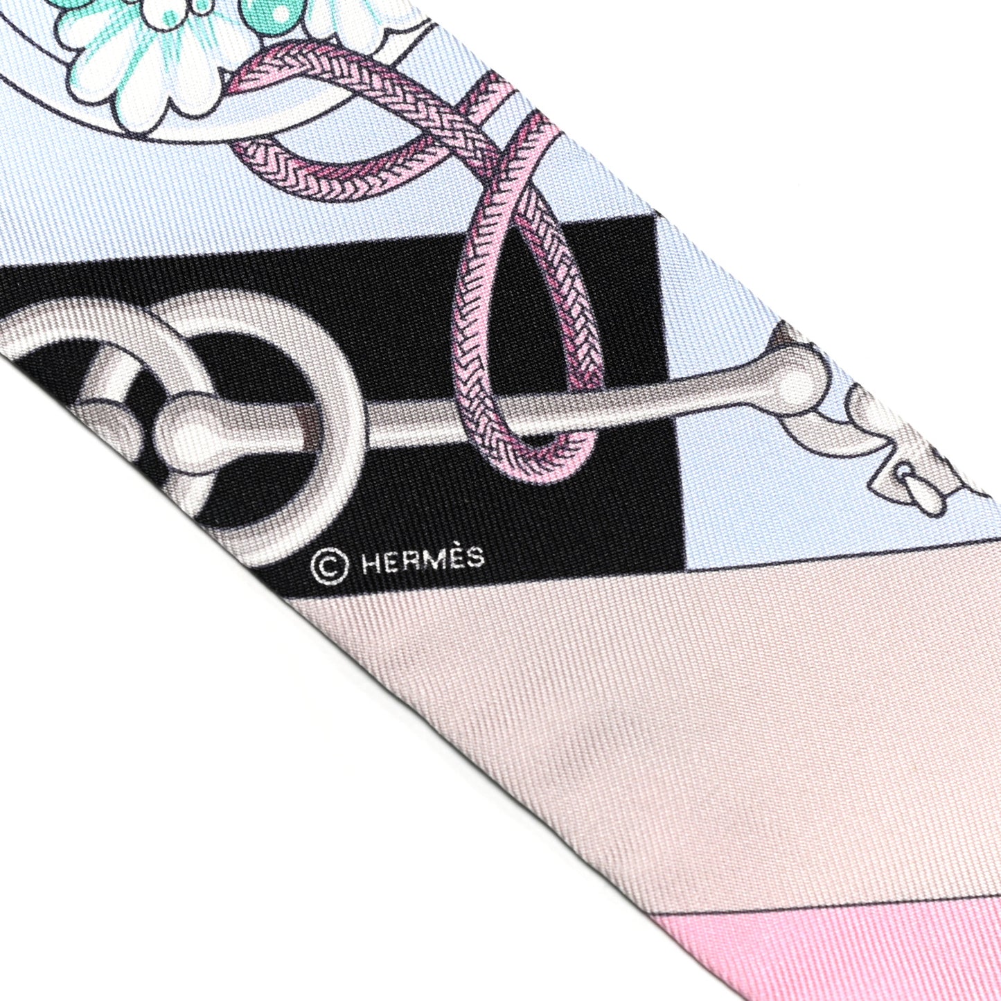 Silk Cliquetis Twilly Black Rose Menthol
