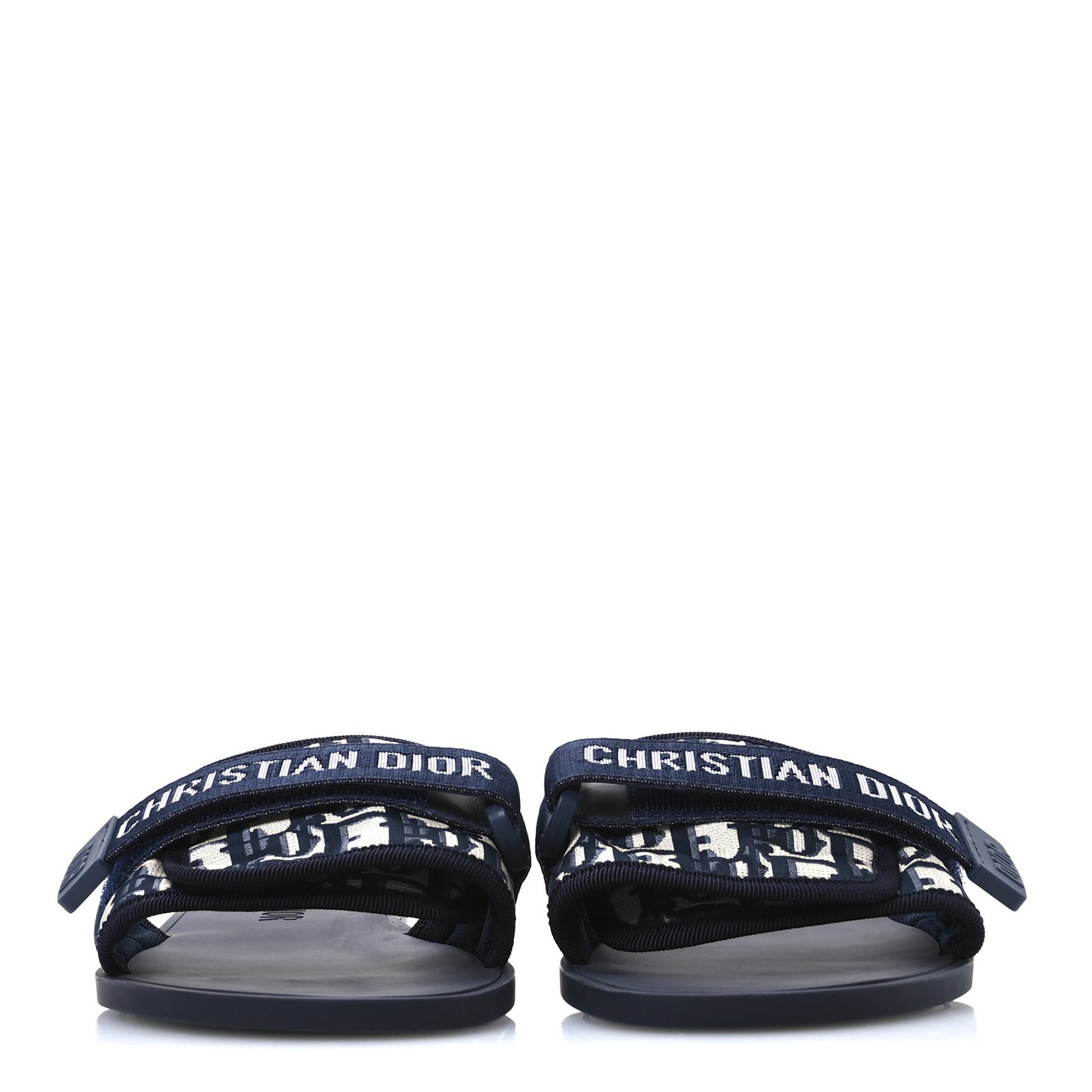 Nylon Oblique Dio(r)evolution Slide Sandals 41 Deep Blue