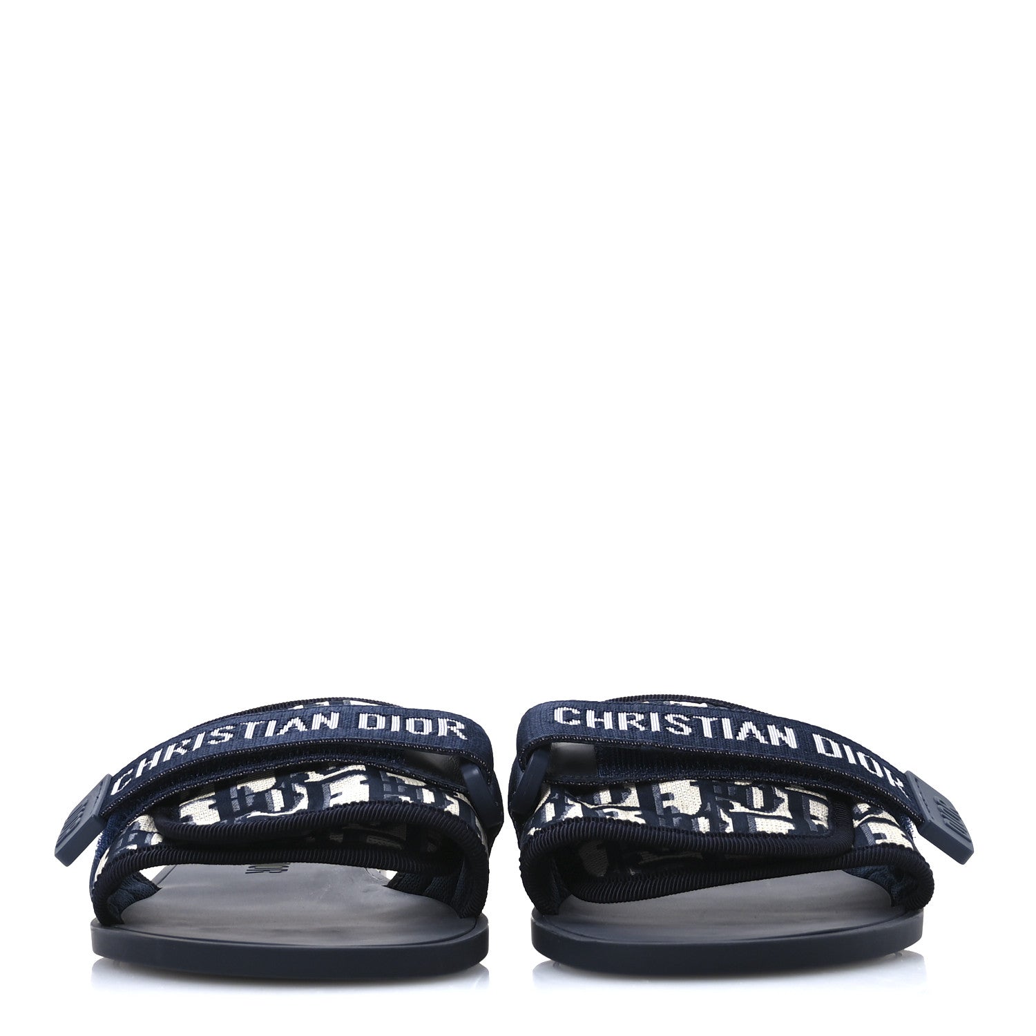 Christian Dior Nylon Oblique Dio(r)evolution Slide Sandals 41 Deep Blue 3 of 9