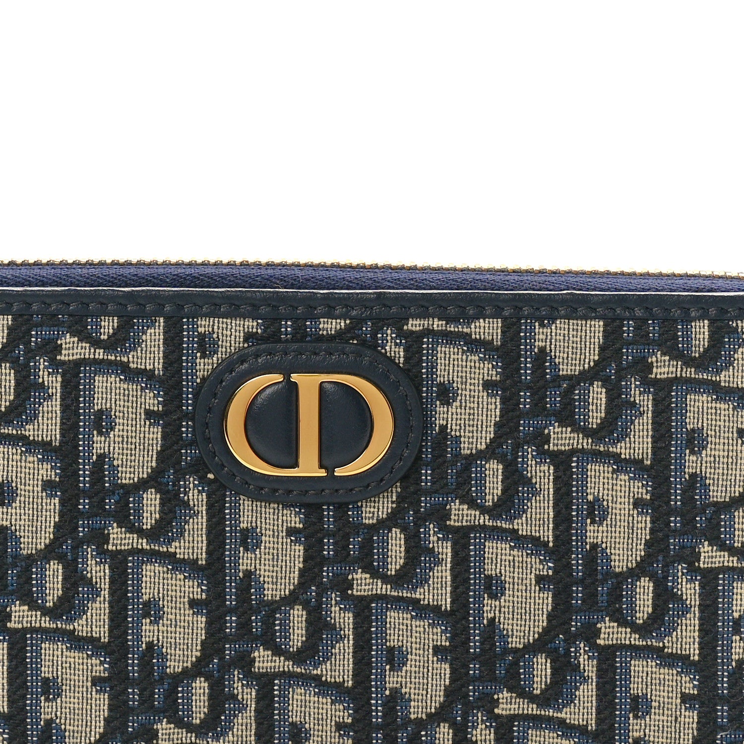 Christian Dior Oblique 30 Montaigne Zip Around Wallet Blue 7 of 7