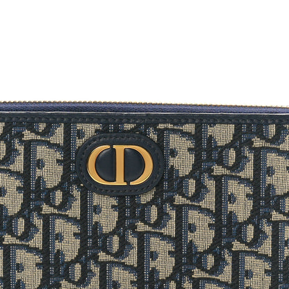 Christian Dior Oblique 30 Montaigne Zip Around Wallet Blue 7 of 7