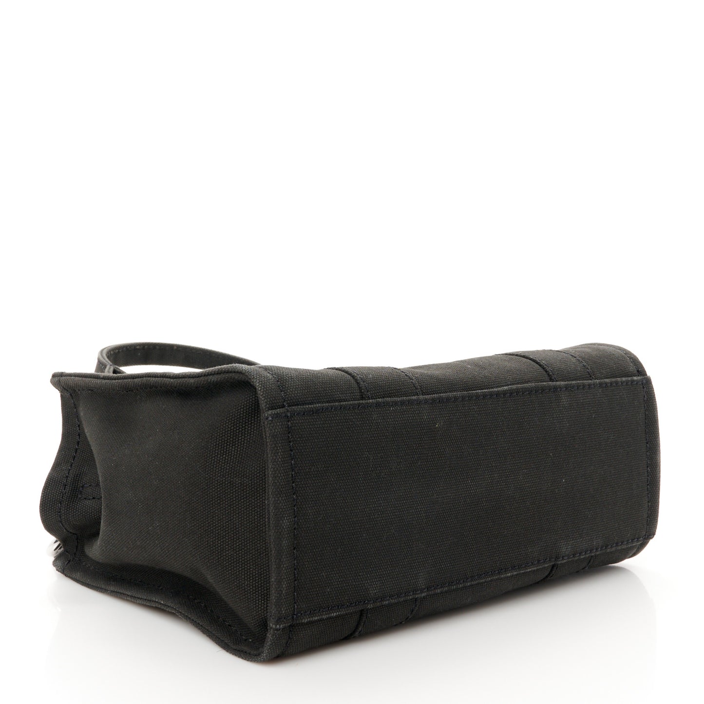 Cotton Canvas Small The Traveler Tote Bag Black