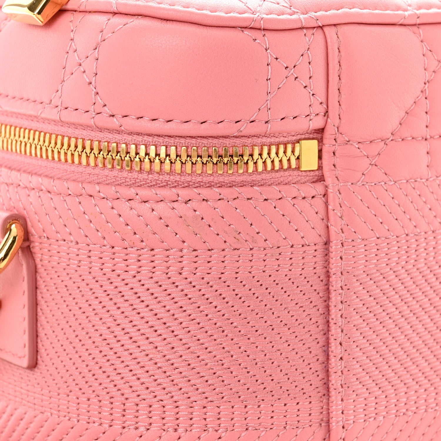 Christian Dior Lambskin Cannage Small Diortravel Vanity Case Pink 11 of 11