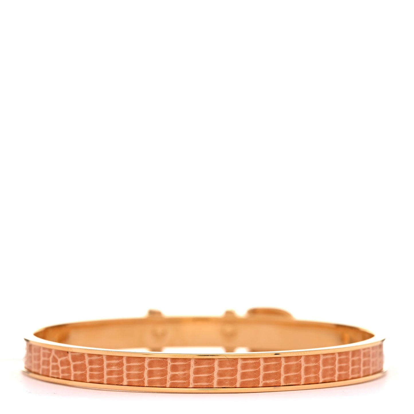 Lizard Narrow Belt Buckle Bangle Bracelet Sesame