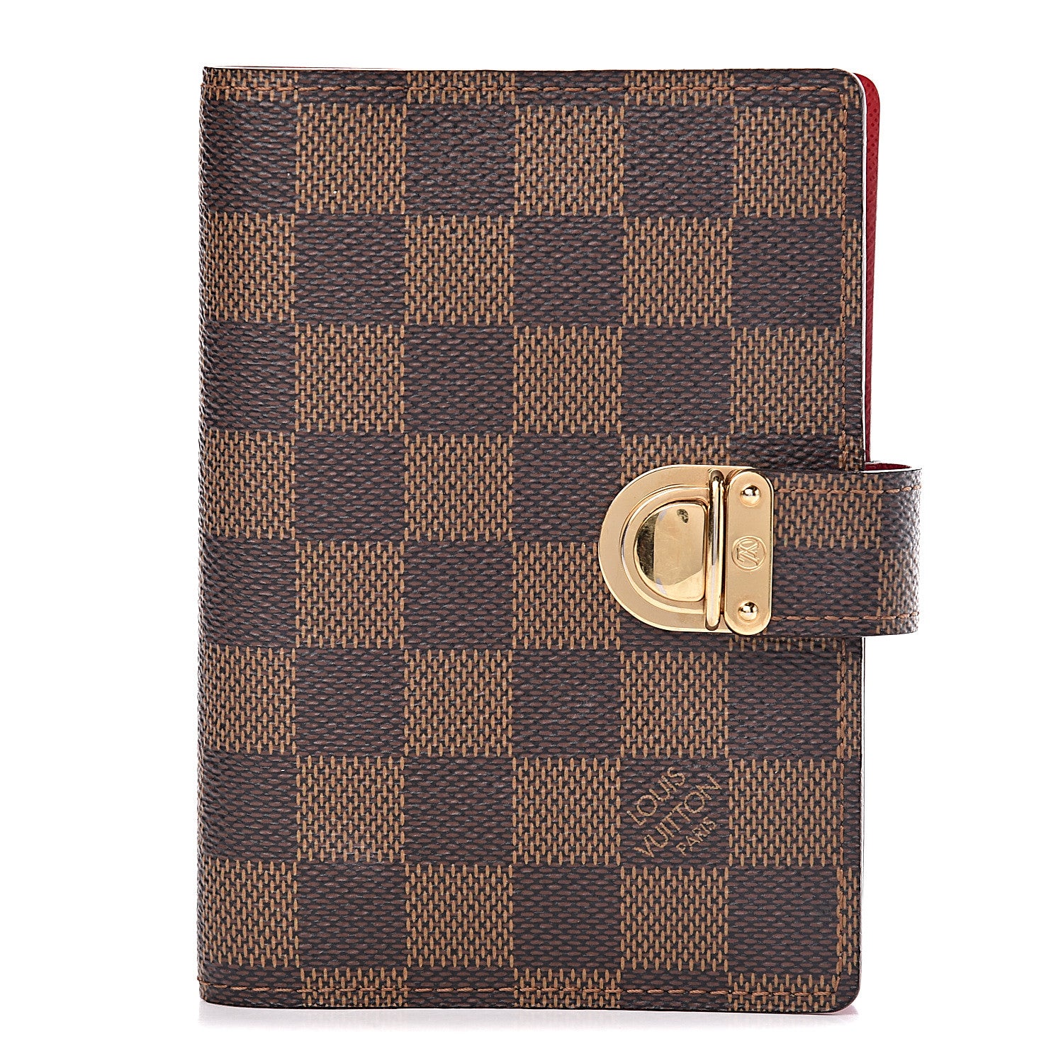 Louis Vuitton Damier Ebene Koala Small Ring Agenda Cover Red 1 of 6