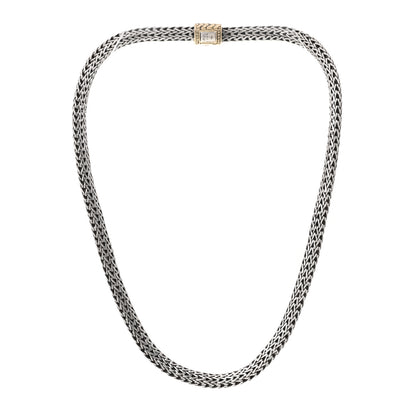 John Hardy Sterling Silver 18K Yellow Gold 6mm Classic Chain Necklace 3 of 4