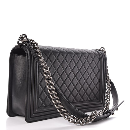Chanel Calfskin Quilted New Medium Boy Flap Black 3 of 15