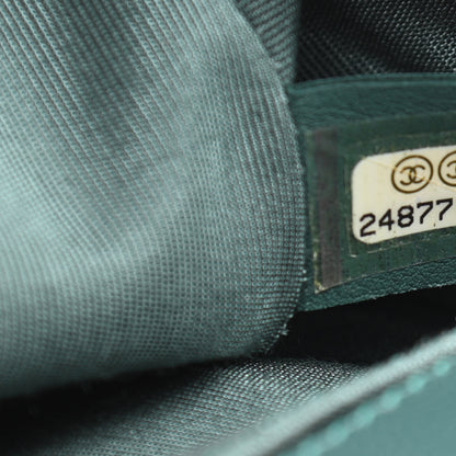 Chanel Caviar Chevron Quilted Medium Boy Flap Green 7 of 11