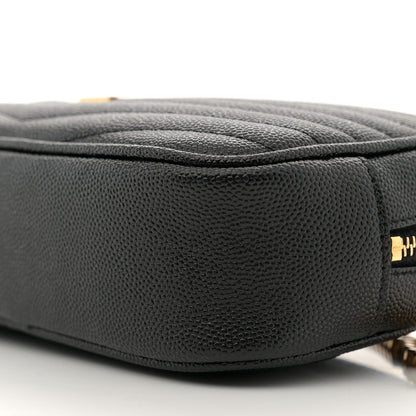 Saint Laurent Grain De Poudre Matelasse Monogram Mini Lou Camera Bag Black 10 of 13